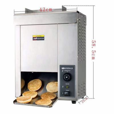 Tostatore a nastro trasportatore elettrico da 1600 W per pane di hamburger nell'industria alimentare commerciale