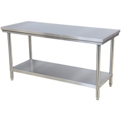 Tavolo da cucina da ristorante banco di lavoro in acciaio inossidabile con lunghezza 1.2/1.5/1.8/2.0M