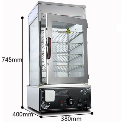 Funzione di risparmio energetico Display alimentare elettrico da bancone Calda macchina a vapore Dimsum