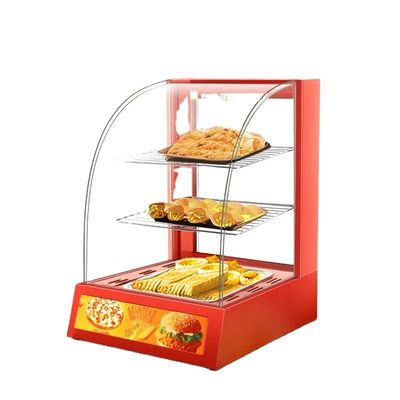 Mini display alimentare elettrico commerciale Vitrina più calda con tre strati 380x460x600mm