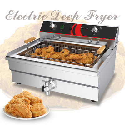 TEF-201 20l Acciaio inossidabile Electric Countertop Deep Fryer Single Tank per ristorante