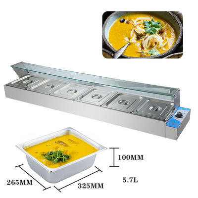 Copertura in vetro Il riscaldatore alimentare elettrico Set Pan Dimensione 270*330*100mm Essenziale per il servizio alimentare