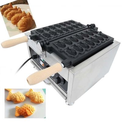 14 PCS Giapponese in forma di pesce Taiyaki Maker elettrico Mini Waffle Cone forno per 220V
