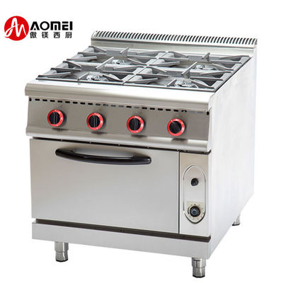 Cucina commerciale Modello tradizionale privato a gas a 4 bruciatori con forno a gas