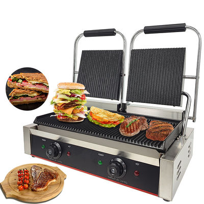 Cucina Cucina Cucina BBQ Fumo Grill elettrico commerciale a contatto con piastra doppia