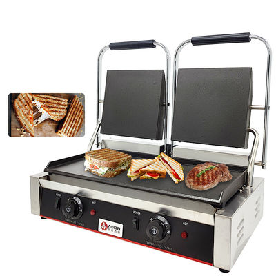 Grill elettrico di contatto durevole per la produzione di panini su tavola Grill in acciaio inossidabile
