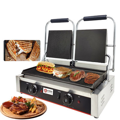 Grill elettrico Tostatore in acciaio inossidabile Grill a contatto Panini Press Grill Commerciale