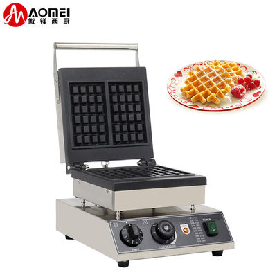 Macchina per la produzione di waffle all'aperto con forma quadrata antiaderente e fonte di alimentazione elettrica
