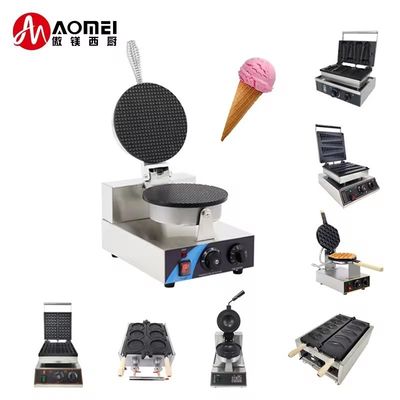 Macchina elettrica per la fabbricazione di waffle per snack bar Piastra antiaderente 250*350*250mm