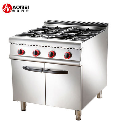 Gamma di gas da cucina commerciale con 4/6 bruciatori e armadietto in LPG2800-3700Pa