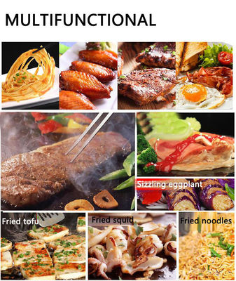Grill elettrico per interni con piatto da cucina a mezza scanalatura 550x425x225mm Prodotto domestico