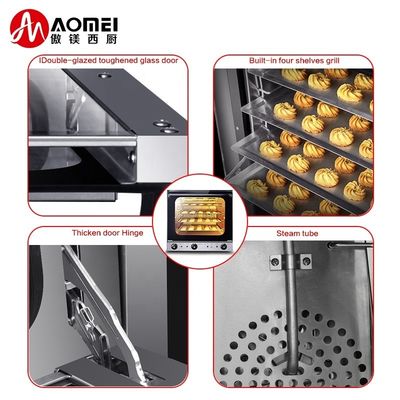 Forno elettrico a convezione a vapore per la cottura 600x570x570mm Professionale e resistente