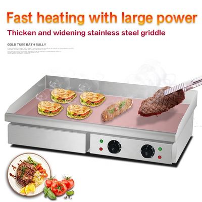Grill a piatto piatto elettrico per cucina di ristorante