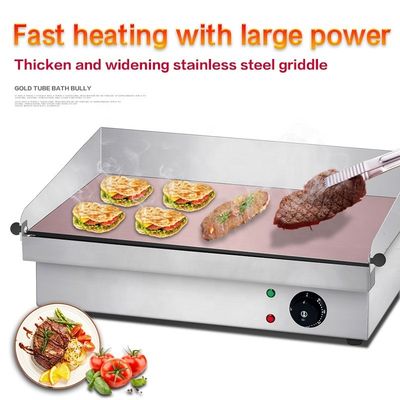 Apparecchiature da cucina per ristoranti Griglie elettriche a piatto piatto per hamburger perfetti