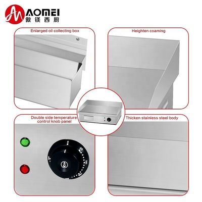 550x425x225mm Commerciale Verticale Gass Iron Electric Griddle con corpo in acciaio inossidabile