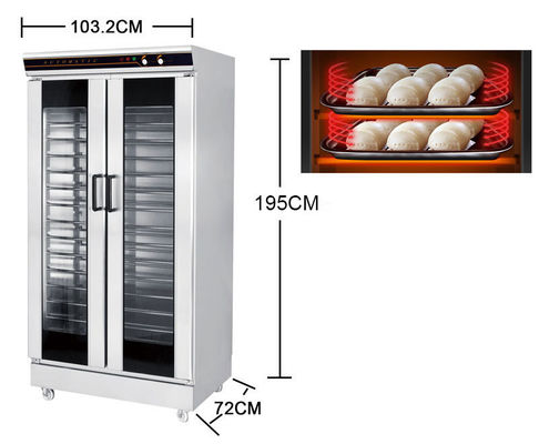 Temperature precise multifonzionale 32 vassoi provatore di pane per la fermentazione della pasta