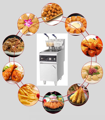 Frittelle da paniere a serbatoio singolo da 28L in acciaio inossidabile da 18 kW per apparecchiature da cucina commerciali
