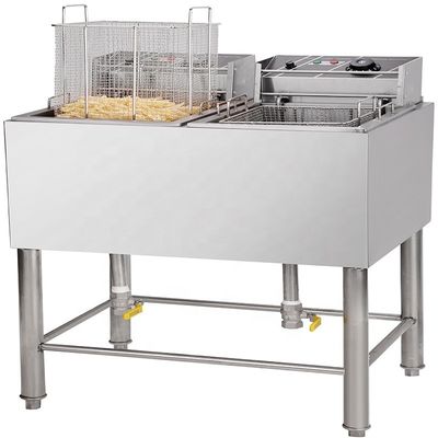Fritura elettrica per l'industria con maniglia di sollevamento e dimensioni esterne di 660x600x1010 mm