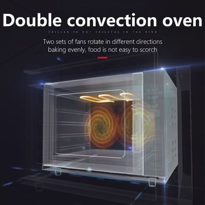 Forno di convezione digitale in vetro in acciaio inossidabile per la produzione di pane da forno