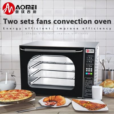 Forno di convezione digitale in vetro in acciaio inossidabile per la produzione di pane da forno