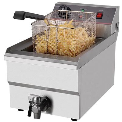 Macchina per friggere elettrica con costruzione in acciaio inossidabile 310*570*390mm Dimensione imballaggio