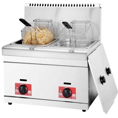 550x470x515 mm Commercial Chips 2-basket Gas Deep Fryer per dimensioni di imballaggio