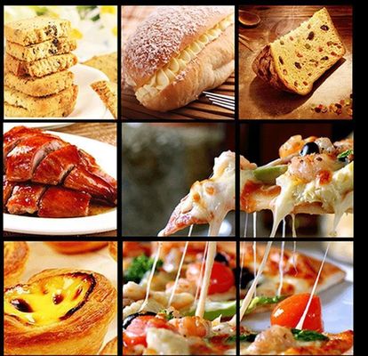 Forno per pizza a gas multifunzionale a 3 piani e 9 vassoi per la cottura commerciale di prodotti a base di grano