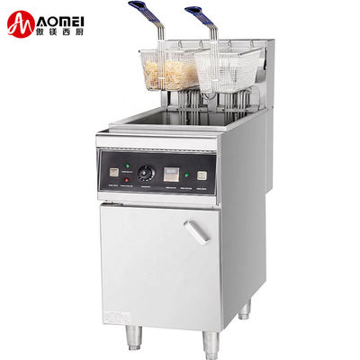 Ristorante elettrico Fritura 28L*2 2 Serbatoio 4 Cesto Protezione da surriscaldamento 800x805x1100