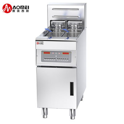 Ristorante elettrico Fritura 28L*2 2 Serbatoio 4 Cesto Protezione da surriscaldamento 800x805x1100