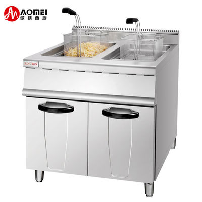 Ristorante elettrico Fritura 28L*2 2 Serbatoio 4 Cesto Protezione da surriscaldamento 800x805x1100