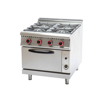 Apparecchi di cottura in acciaio inossidabile 4 bruciatori stufe a gas naturale a GPL con forno a gas 220V