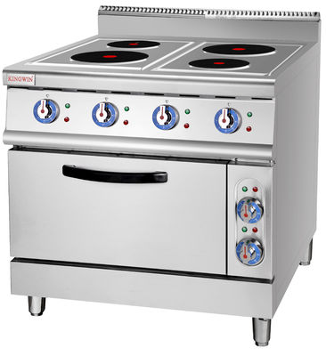 Apparecchi di cottura in acciaio inossidabile 4 bruciatori stufe a gas naturale a GPL con forno a gas 220V