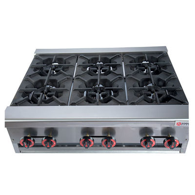 Bruciatore a gas da tavolo industriale d'argento per un facile utilizzo nelle stufe da cucina dei ristoranti
