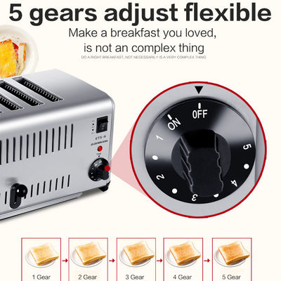 2500W Potenza Acciaio Inossidabile 6 Fregate Tostatore Macchina di Colazione con'bisogni in mente