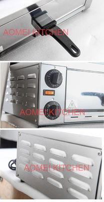 Cucina commerciale Forno elettrico per pizza in acciaio inossidabile con padella per snack 220V 1200W