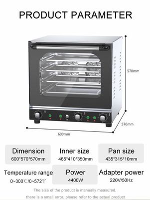 Apparecchi da cucina commerciali Forno elettrico da pane da 35 kg con molteplici funzioni