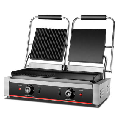 Grill elettrico a contatto superficie antiaderente e 1/2 scanalature per le esigenze del cliente