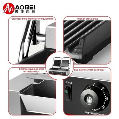 Grill elettrico a contatto superficie antiaderente e 1/2 scanalature per le esigenze del cliente