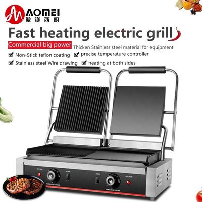 Grill elettrico a contatto superficie antiaderente e 1/2 scanalature per le esigenze del cliente
