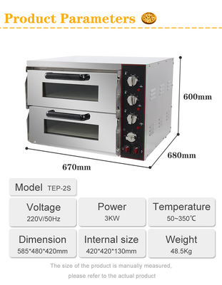 Apparecchiature per cucina a doppio strato per forni elettrici per cucine commerciali