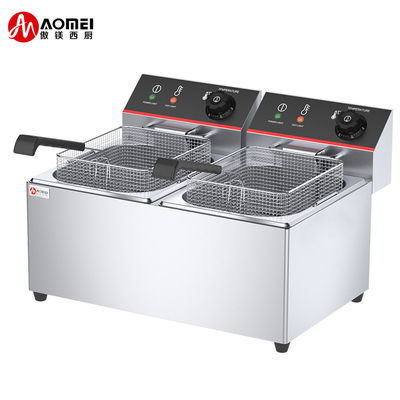13L 13L Oil Fryer Professional 2 Tank 2 Basket Electric Chicken Deep Fryer per il 2023