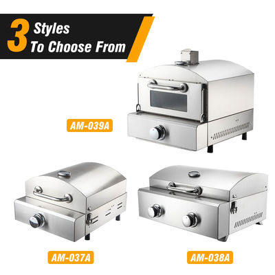 Forno per pizza a gas commerciale da 600*460*300 mm con molteplici funzioni e design portatile