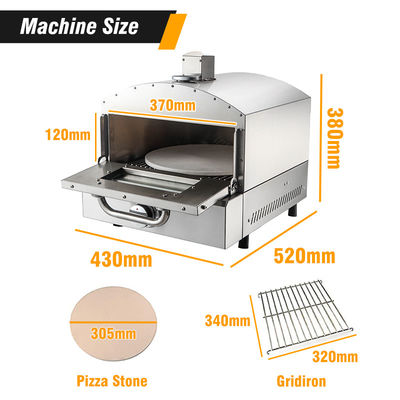 Forno per pizza a gas a doppio bruciatore con assistenza online dopo il servizio