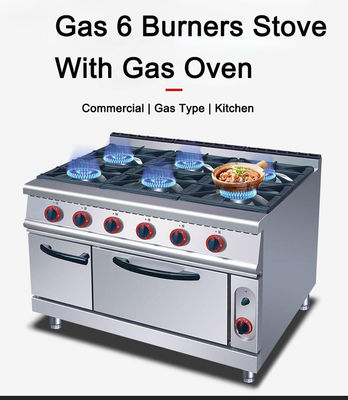 Commerciale 6 bruciatori forno a gas range stufa 220KG Capacità e tensione V LPG2800PA