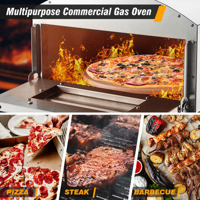 Forno per pizza a gas a doppio bruciatore con assistenza online dopo il servizio