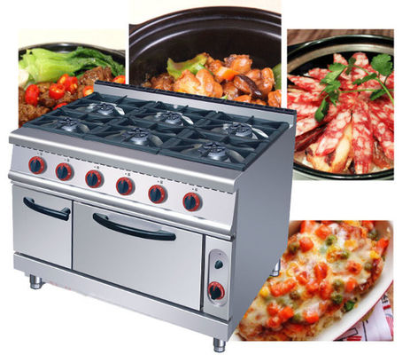 Commerciale 6 bruciatori forno a gas range stufa 220KG Capacità e tensione V LPG2800PA