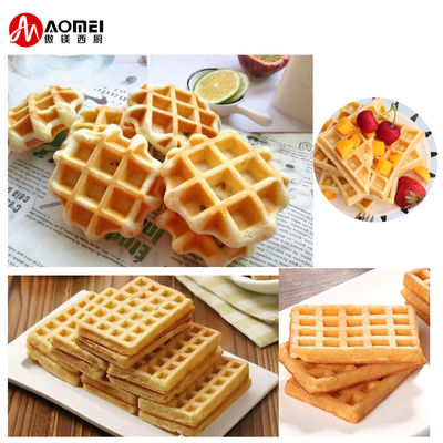 4KW Commercial Double Square Belgian Waffle Maker con piatti sandwich intercambiabili
