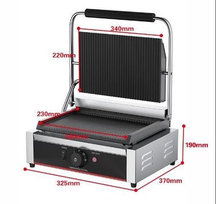 Hotel Electric Contact Grill Acciaio inossidabile Panini Press Griddle Sandwich Maker