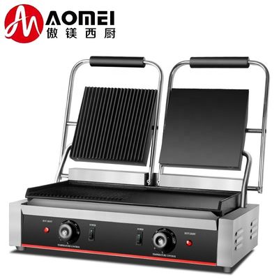 Hotel Electric Contact Grill Acciaio inossidabile Panini Press Griddle Sandwich Maker