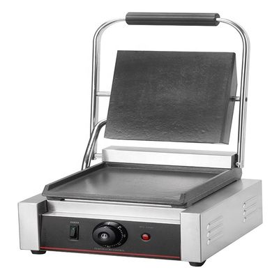 220V 1.8KW Acciaio inossidabile Grill di contatto elettrico Panini Press Griddle Sandwich Maker